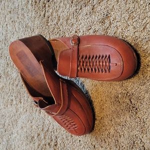 Vintage Leather Clogs